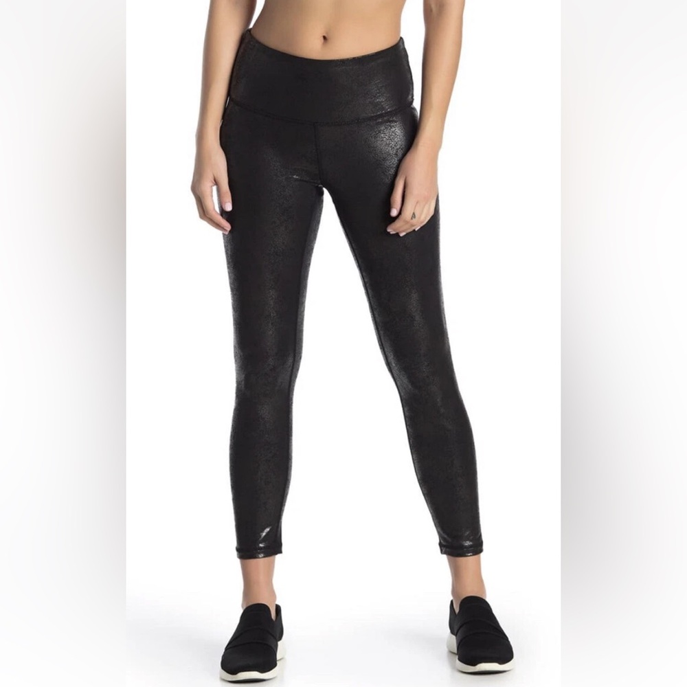Z by Zella Metallic High-Waist Shimmer Leggings Black Size XL
